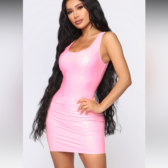 Light Pink Latex Dress - Picture 5 of 7